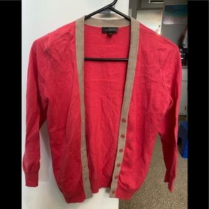 The Limited waist-length coral cardigan
